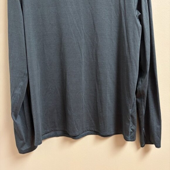 QUINCE Women Flowknit Breeze Long Sleeve Top Green Size L Stretch Active Comfort - Picture 3 of 10